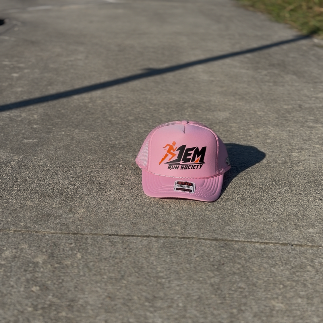 1EM Run Society Pink Breast Cancer Awareness Trucker Hat