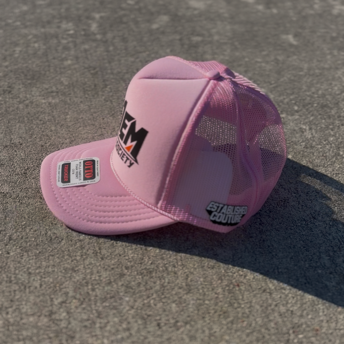 1EM Run Society Pink Breast Cancer Awareness Trucker Hat
