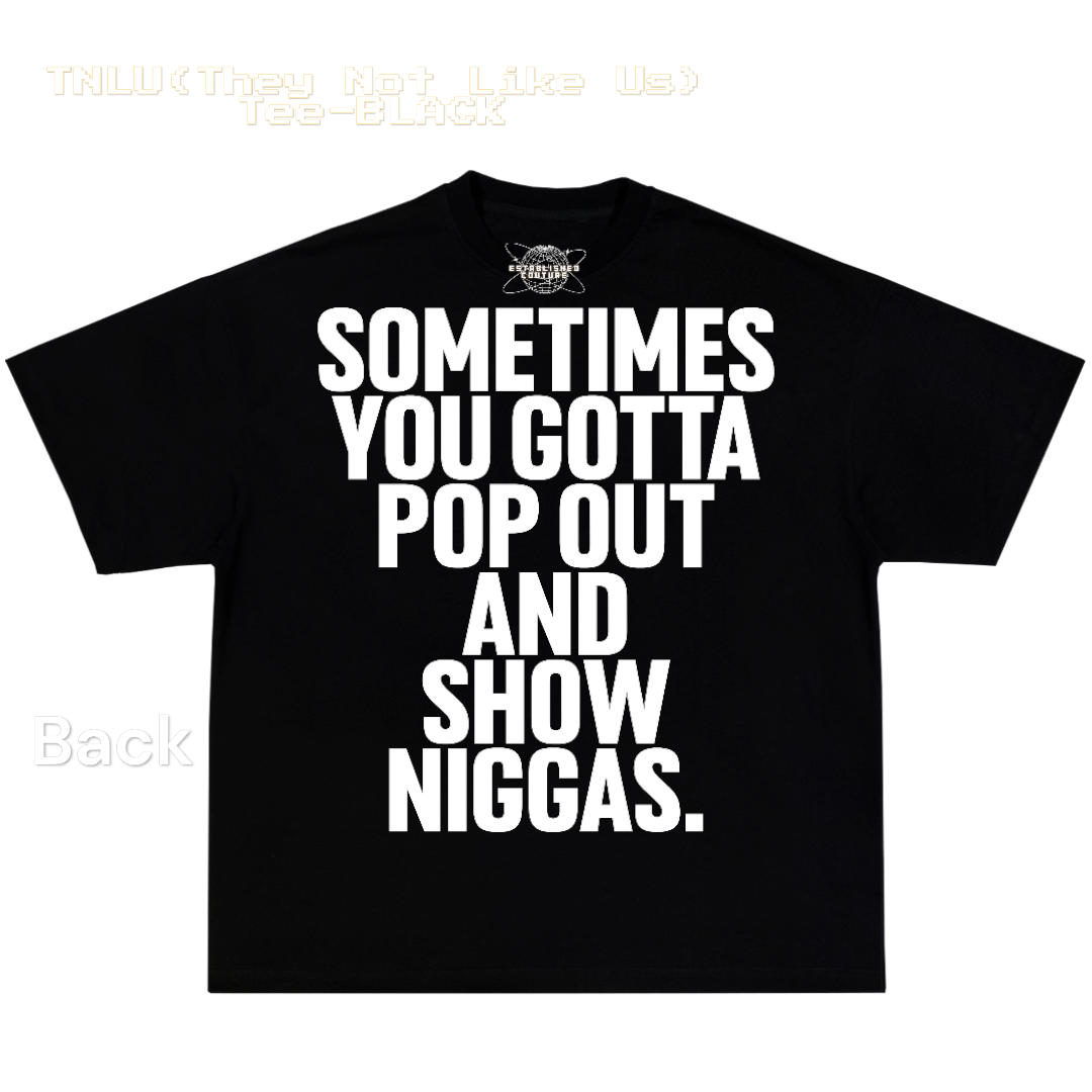 TNLU (They Not Like Us) Tee-BLACK